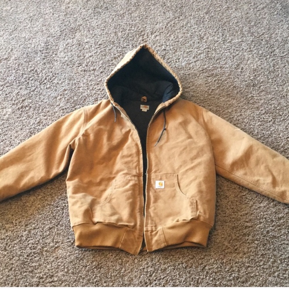 Carhartt Sandstone quilted-flannel active jacket